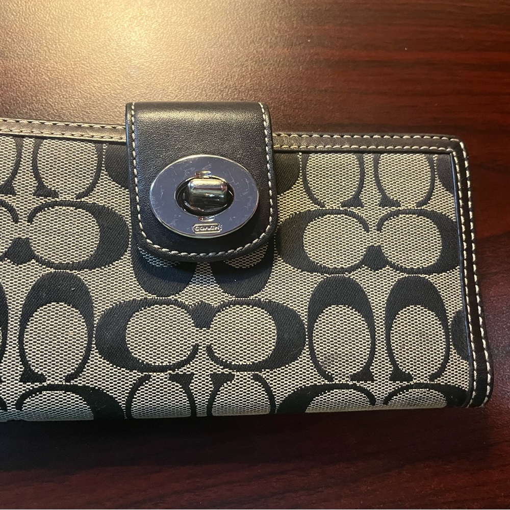Coach Black and Gray Wallet